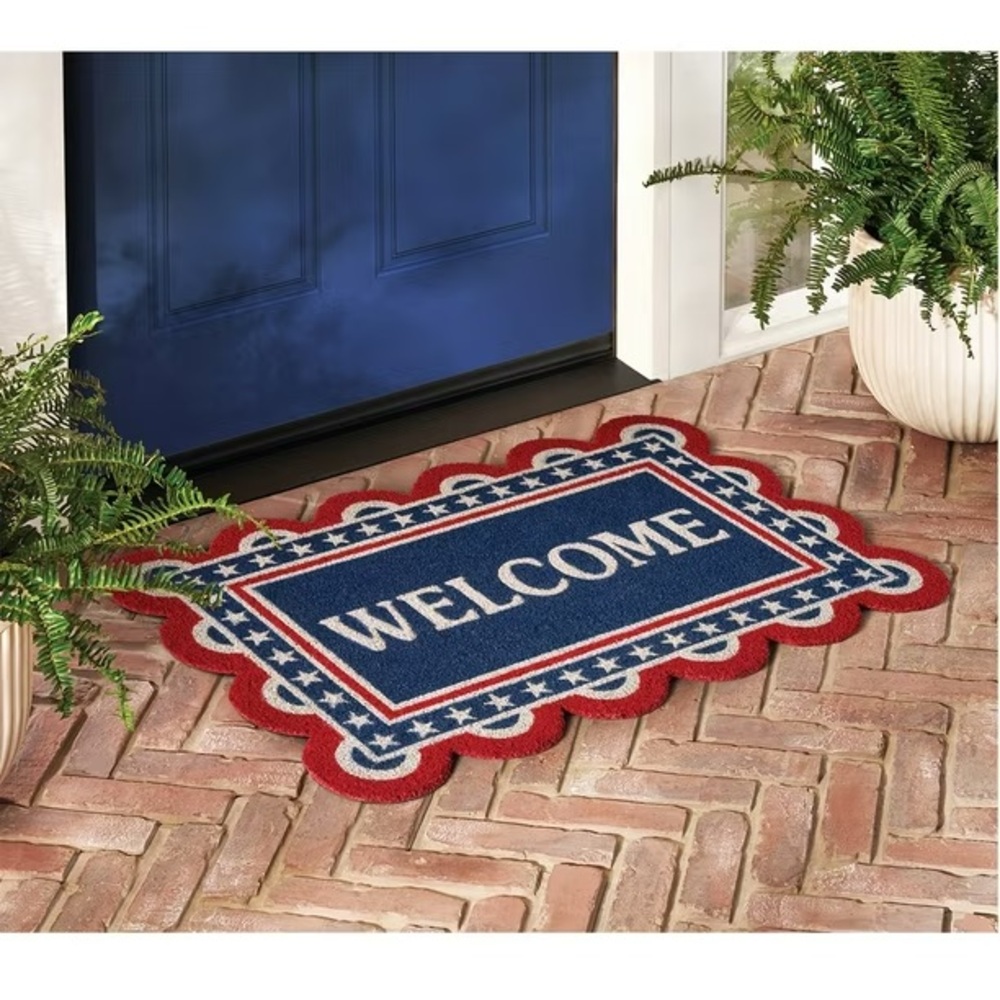 Americana Welcome Coir Doormat, 23" x 35"
